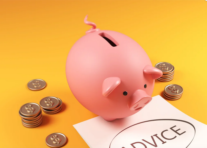piggy bank with coins