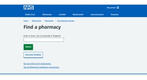 nhs find a pharmacy website