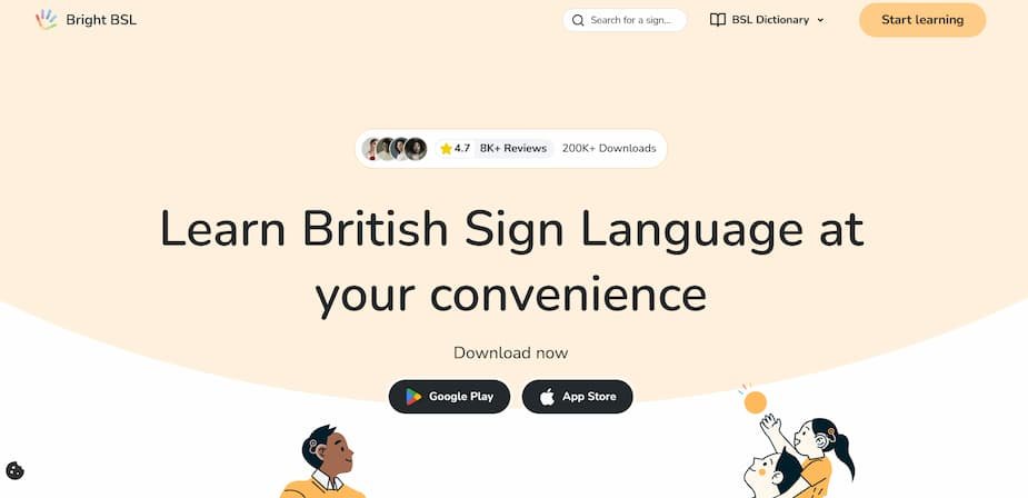 Bright BSL website screenshot