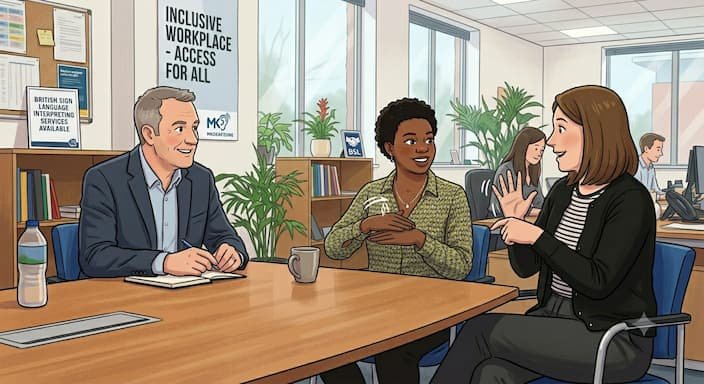 deaf-friendly interview for deaf lady